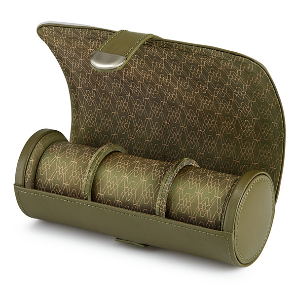 Wolf Olive Earth Trip Watch Roll